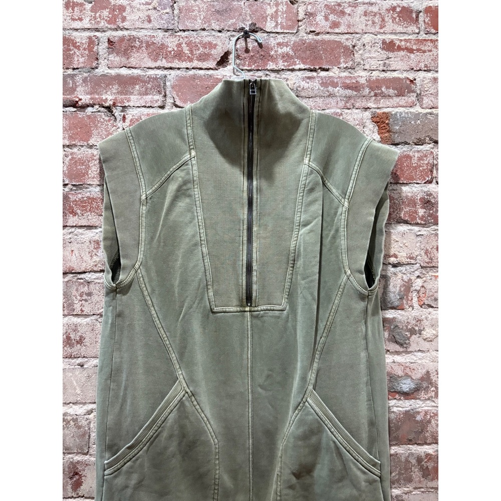 Daily Practice by‎ Anthropologie Meru Zip-Front Mini Dress Green Medium - Picture 7 of 10